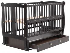 Ліжко Babyroom Грація DGMYO-3 маятник, ящик, відкидний бік, бук, венге